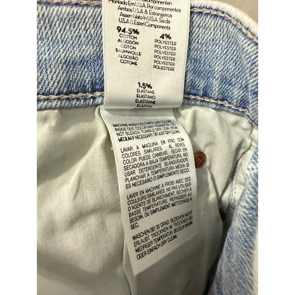 MOTHER The Stunner Zip Ankle Step Fray Jeans Rolling In The Bushes Size 31 - Picture 11 of 12